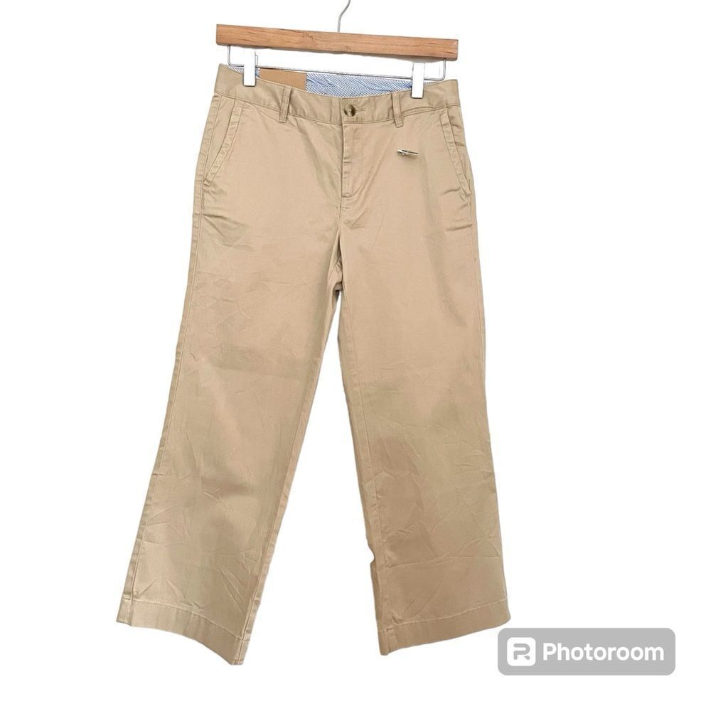 LL Bean Kaki Favourite Fit Cropped Chino, New with Tags